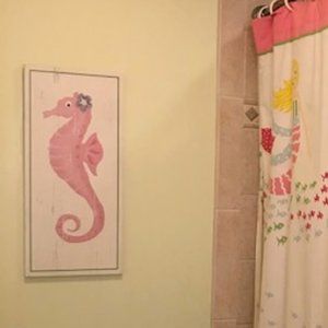 Pottery Barn Kids Seahorse Artwork